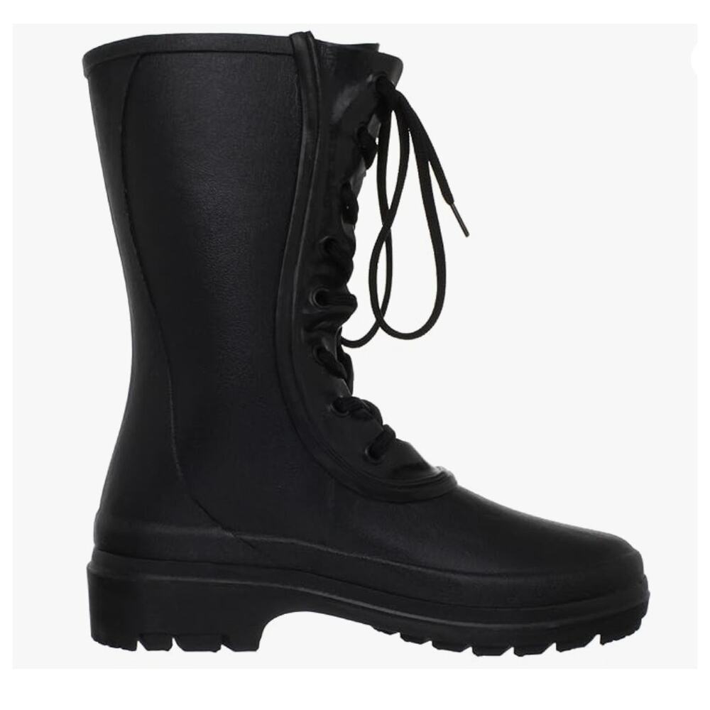 Le Chameau Bottine Saiga Womens Boots Black Rubber Size 7 US 5 UK NIB Waterproof